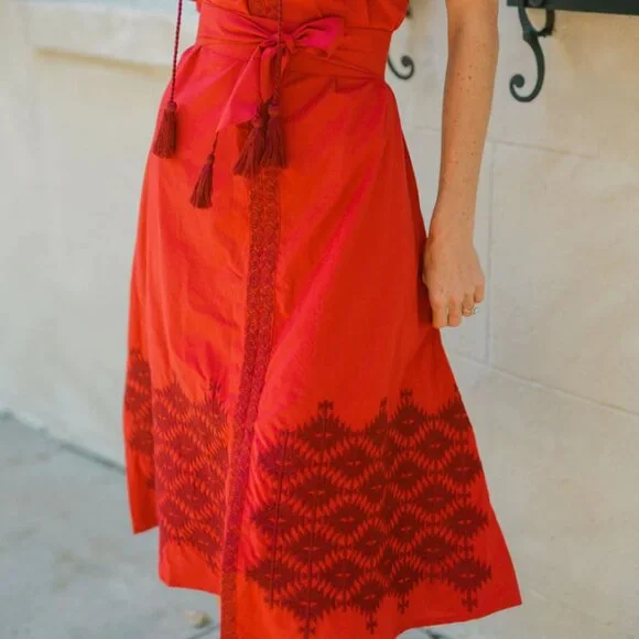 Julia Amory Geometric Coatue - Cranberry - Picture 3 of 8